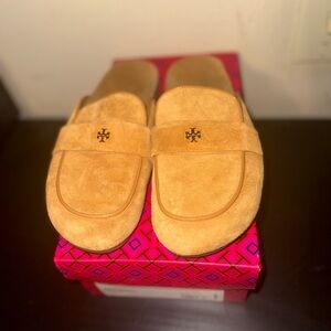 Tory Burch Brown Suede Mules